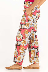Satin Silk Printed Trouser