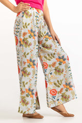 Satin Silk Printed Trouser