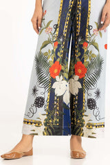 Satin Silk Printed Trouser