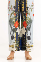 Satin Silk Printed Trouser
