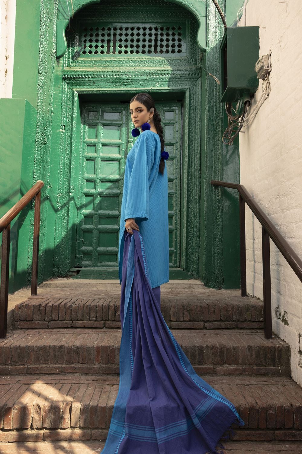 Jacquard Shirt And Trouser With Jacquard Dupatta