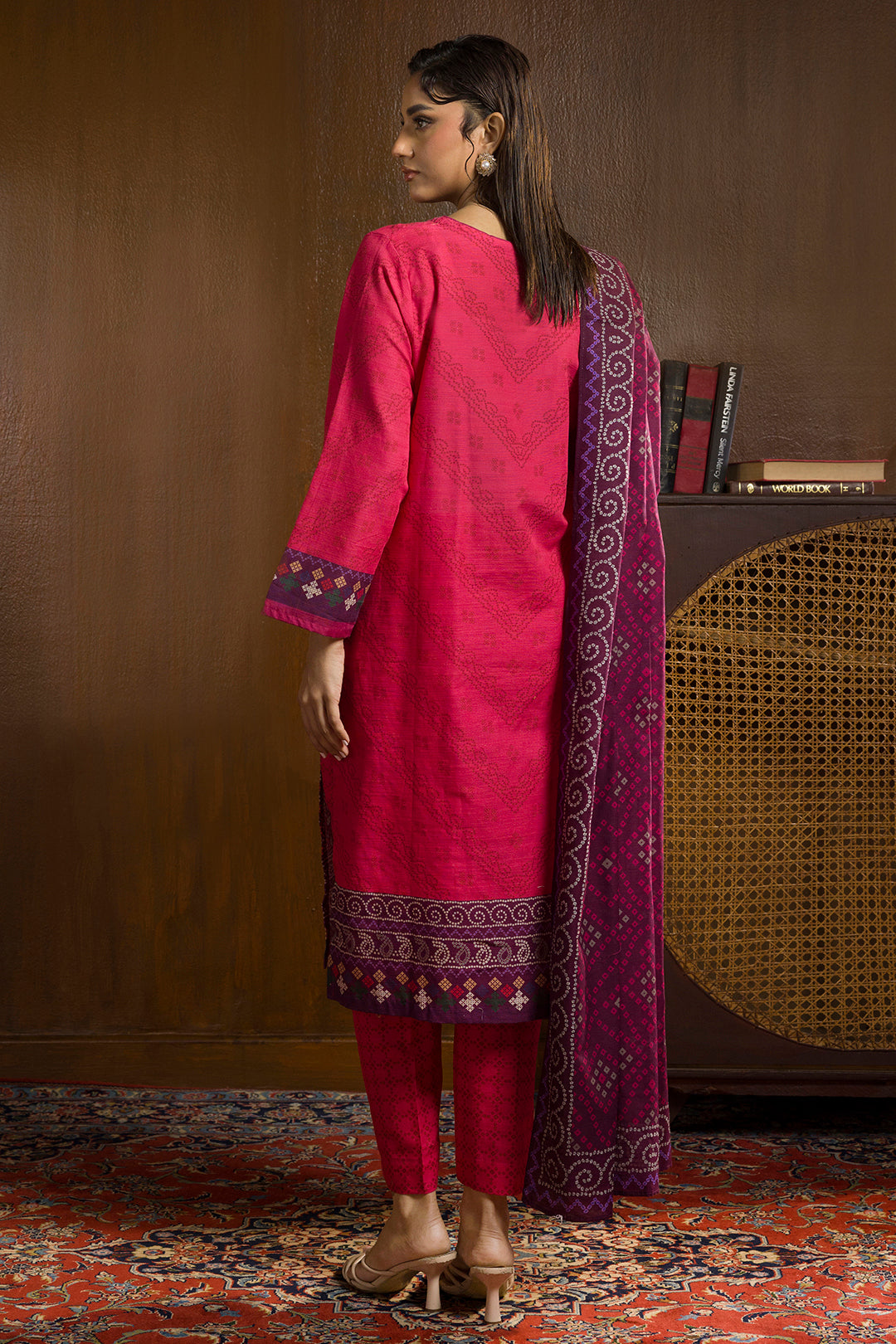 Kurta Shawl Trouser - 3007