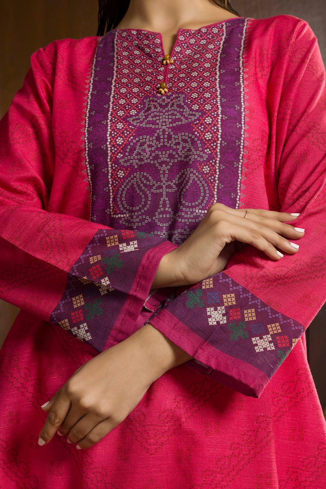 Kurta Shawl Trouser - 3007