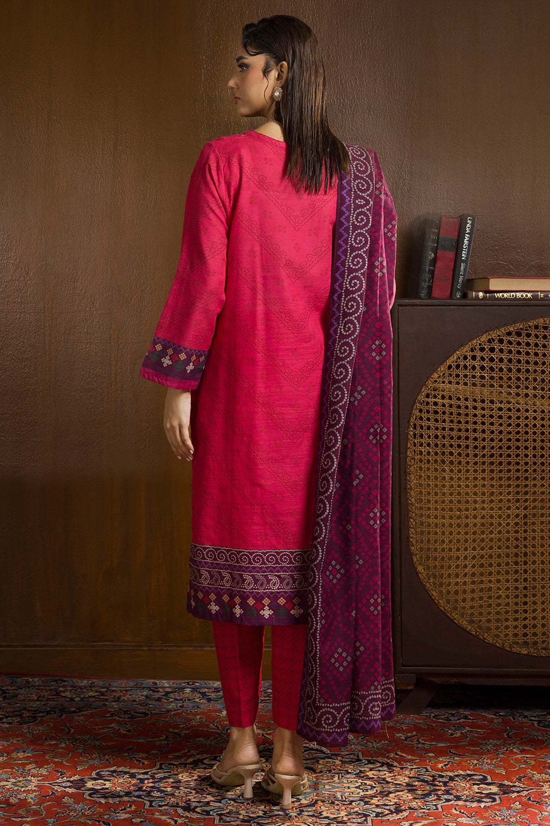 Kurta Shawl Trouser - 3007