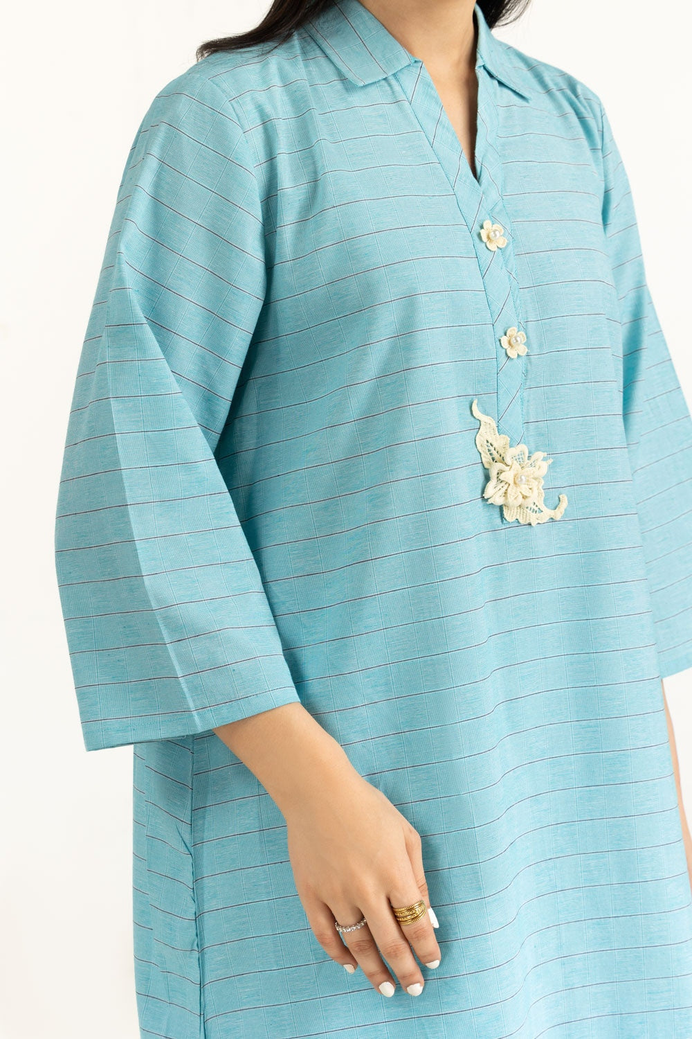 Yarn-dyed Embellished Co-Ord Set